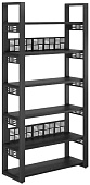 Стеллаж открытый КОБОР SO6-80/36 black/wood