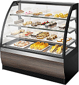 Витрина кондитерская Chilz VETE LUX 130 серый, венге мали