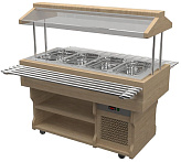 Салат-бар охлаждаемый Gastrolux WoodLine ПО-187/5GN/W