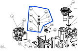 Узел стыковочный контейнера для воды Airhot для кофемашин AC-709/717