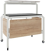 Стол нейтральный Кобор AN120 white/natural/coal