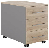 Тумба мобильная КОБОР TМ3-40/70 aluminum/natural
