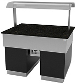 Прилавок с тепловой поверхностью Gastrolux ТМ-2010/ПК/SI