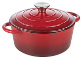 Кастрюля «Эмбер Каст Мэтт» Prohotel (D=220 мм, 2.5 л, красный)