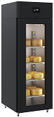 Шкаф холодильный POLAIR CS107 Cheese black, стеклянная дверь