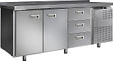 Стол холодильный Finist СХС-700-2/3 (с бортом)