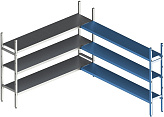 Стеллаж модульный угловой дополнительный POLAIR LOAD.ME INOX 18AL.3IN50.09C
