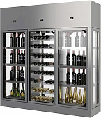 Винный шкаф Enofrigo WINE LIBRARY 3P 4V H260 P60 (A1WL4V3P266P/873) серебро