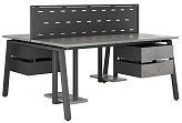 Стол офисный КОБОР A/2-80/120 black/chicago
