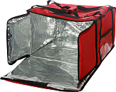 Термосумка Luxstahl 641 (450х450х300 мм, на 5-6 пицц, фольгированная с вентиляцией, красная)