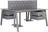 Стол офисный КОБОР A/2-140/140 graphite/chicago